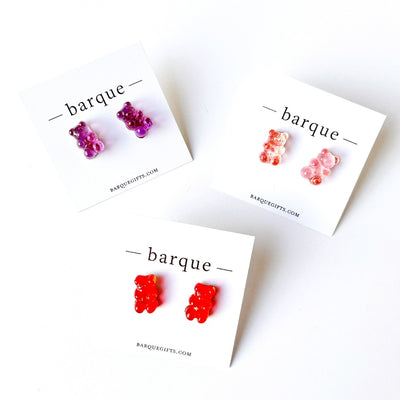 gummy bear stud earrings on barquegifts.com