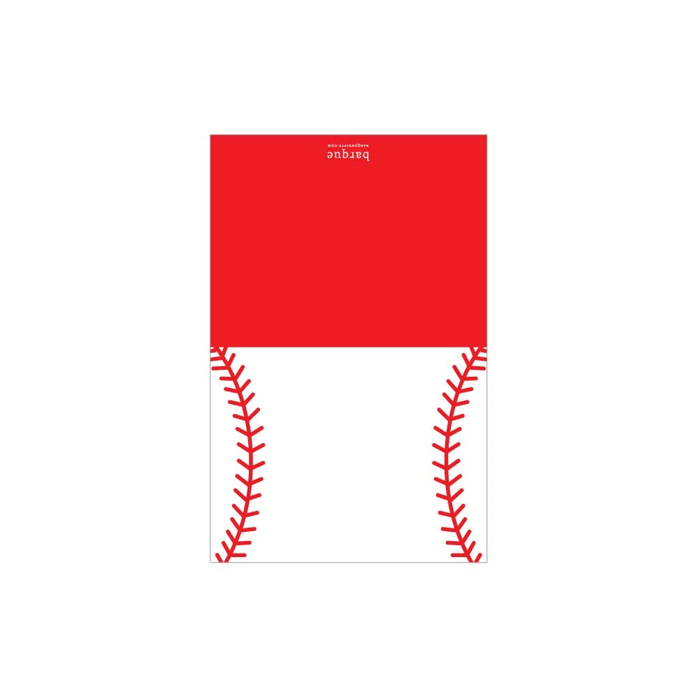 Baseball Folded Note - Barque Gifts