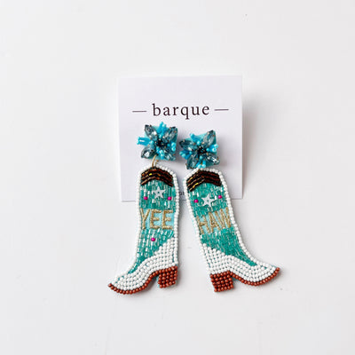 Beaded Yee-Haw Boot Earrings