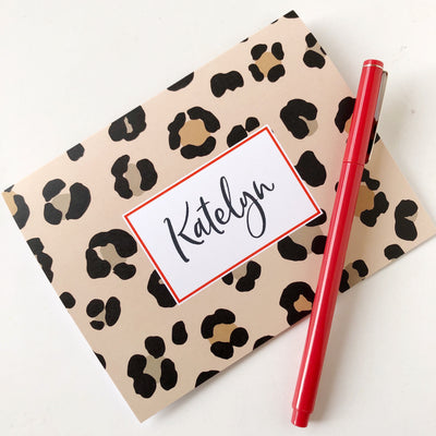 Leopard Folded Note - Barque Gifts