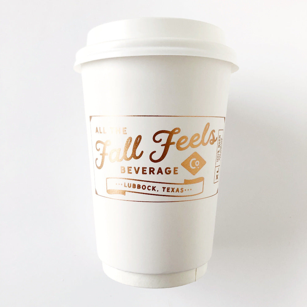 fall feels beverage co. cups on barquegifts.com