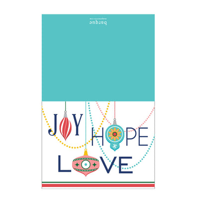 joy hope love holiday card on barquegifts.com