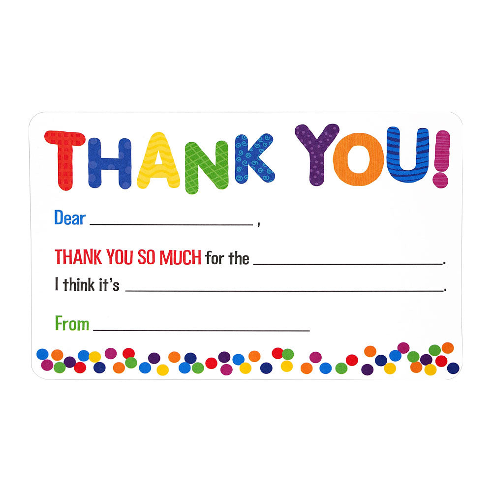 Kids Fill-in Thank You Notes
