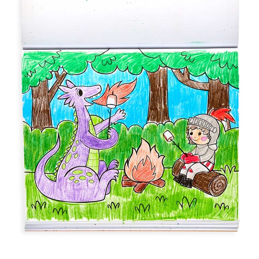 knights and dragons coloring book on barquegifts.com