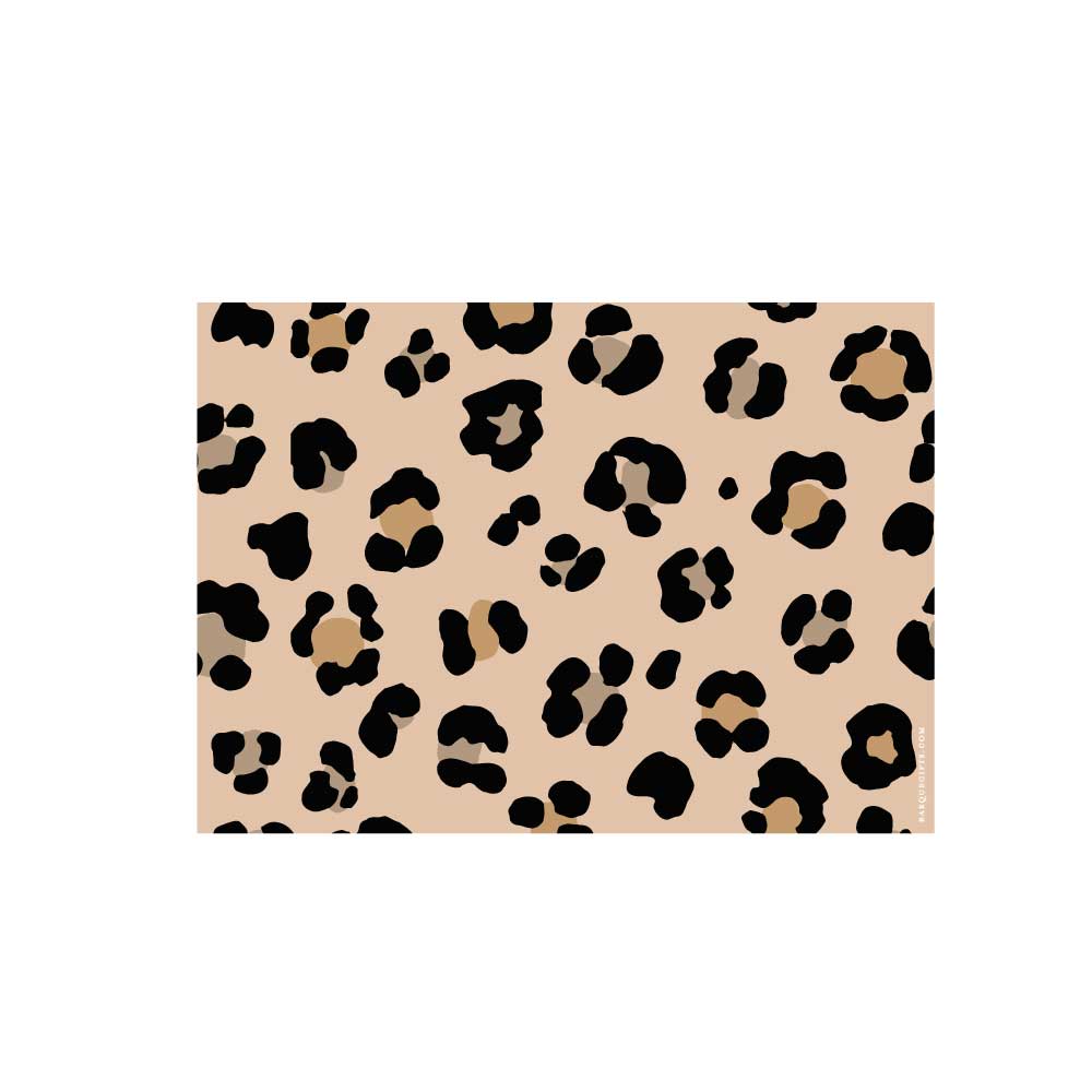 Leopard Print Flat Note - Barque Gifts