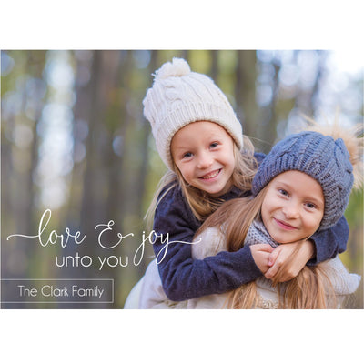 Love & Joy Unto You Holiday Photo Card