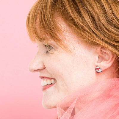 Candy Heart & Love Letter Earrings - Barque Gifts