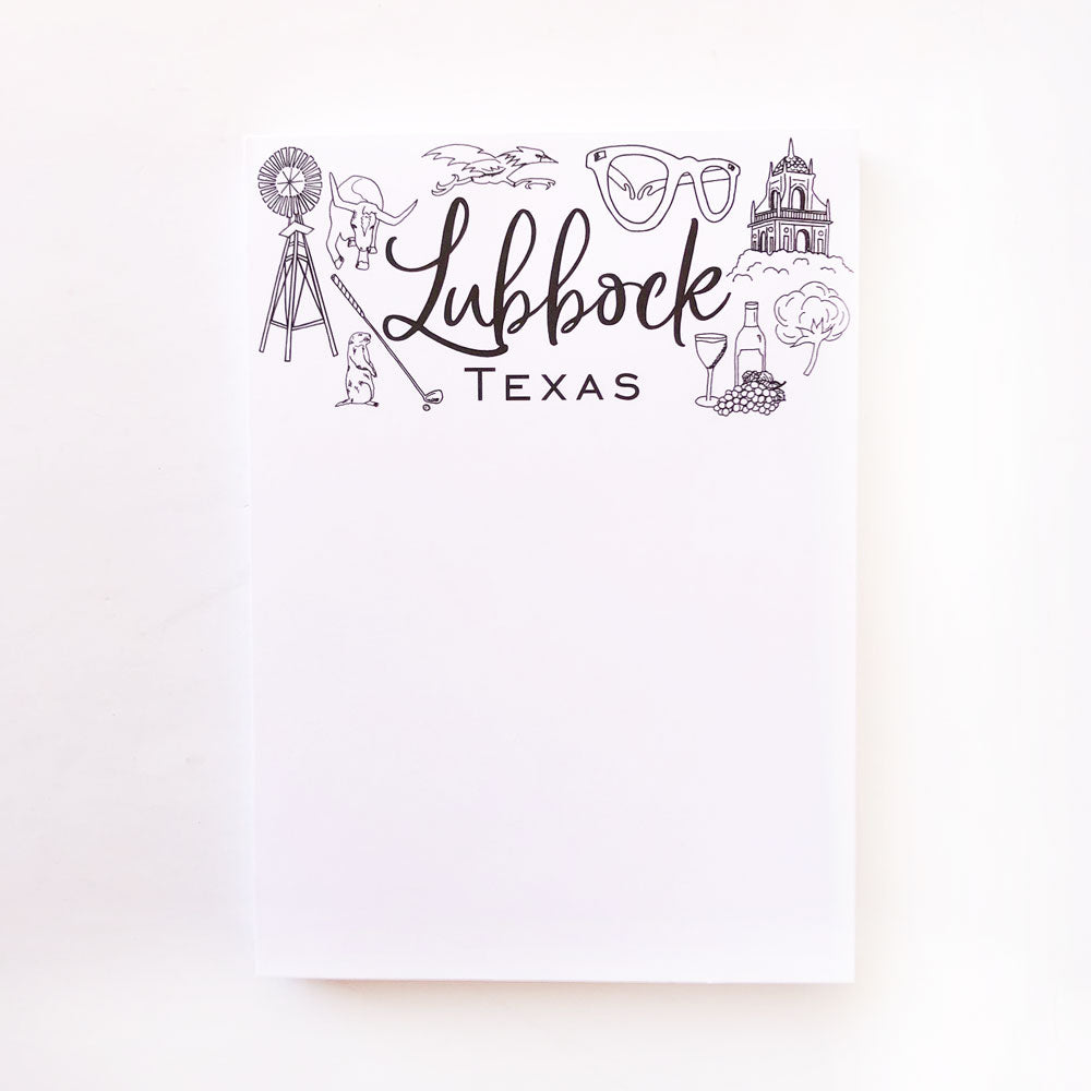 this is lubbock notepad on barquegifts.com