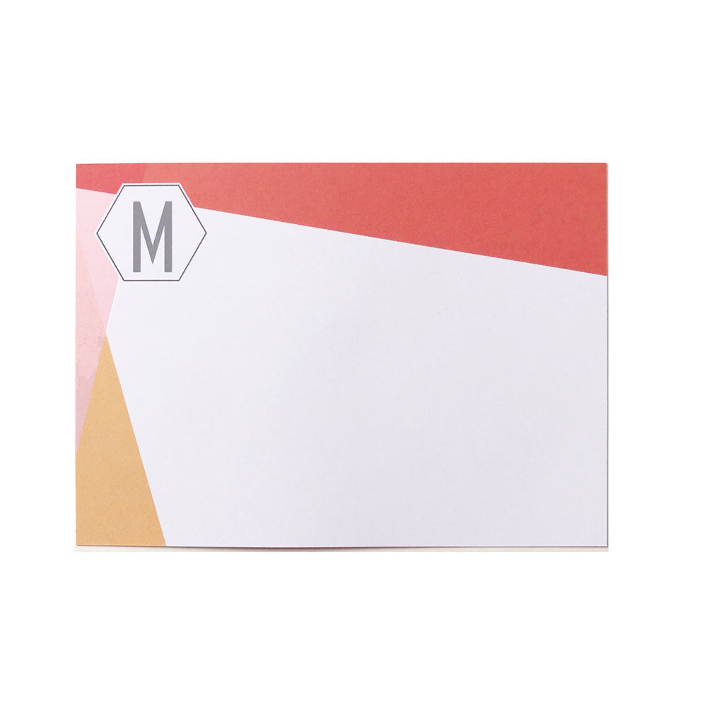 Red Color Block Flat Note - Barque Gifts