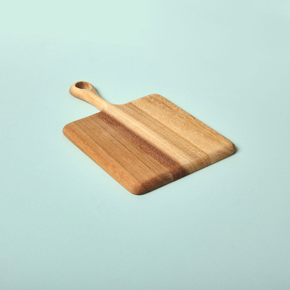 5.5" Square Mini Acacia Serving Board w/Handle