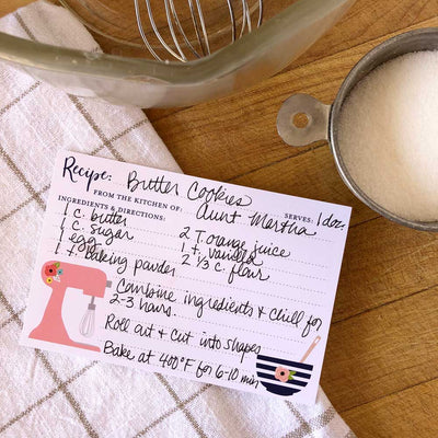 Pink Mixer Recipe Cards - Barque Gifts