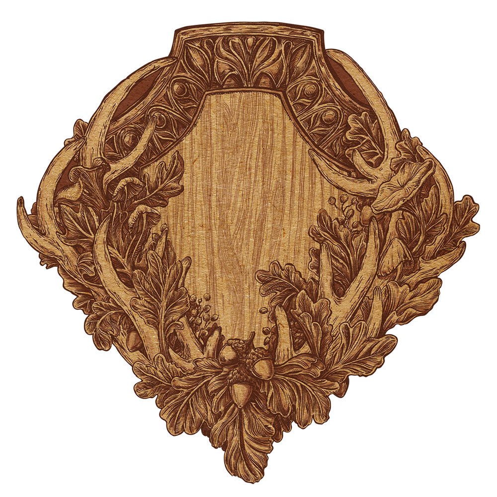oak and antler paper table decorations on barquegifts.com
