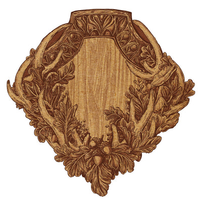 oak and antler paper table decorations on barquegifts.com