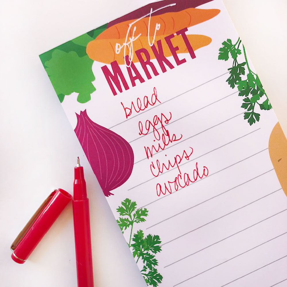 off to market notepad on barquegifts.com