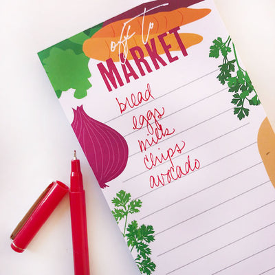 off to market notepad on barquegifts.com