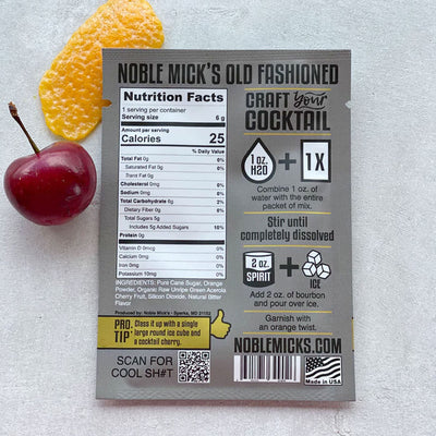 Old Fashioned Cocktail Mix Packet