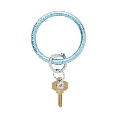 Metallic Croc Leather Big O-Rings