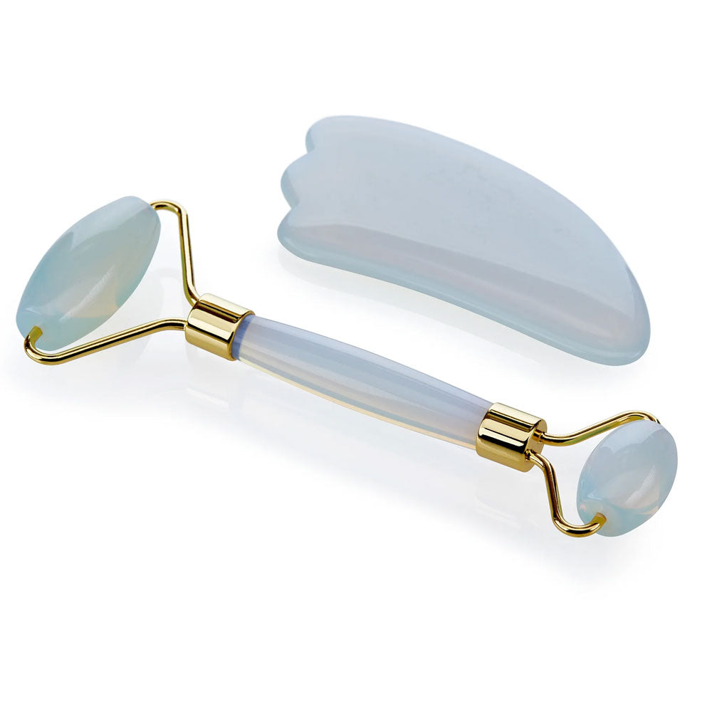 Stone Facial Roller & Gua Sha Kit
