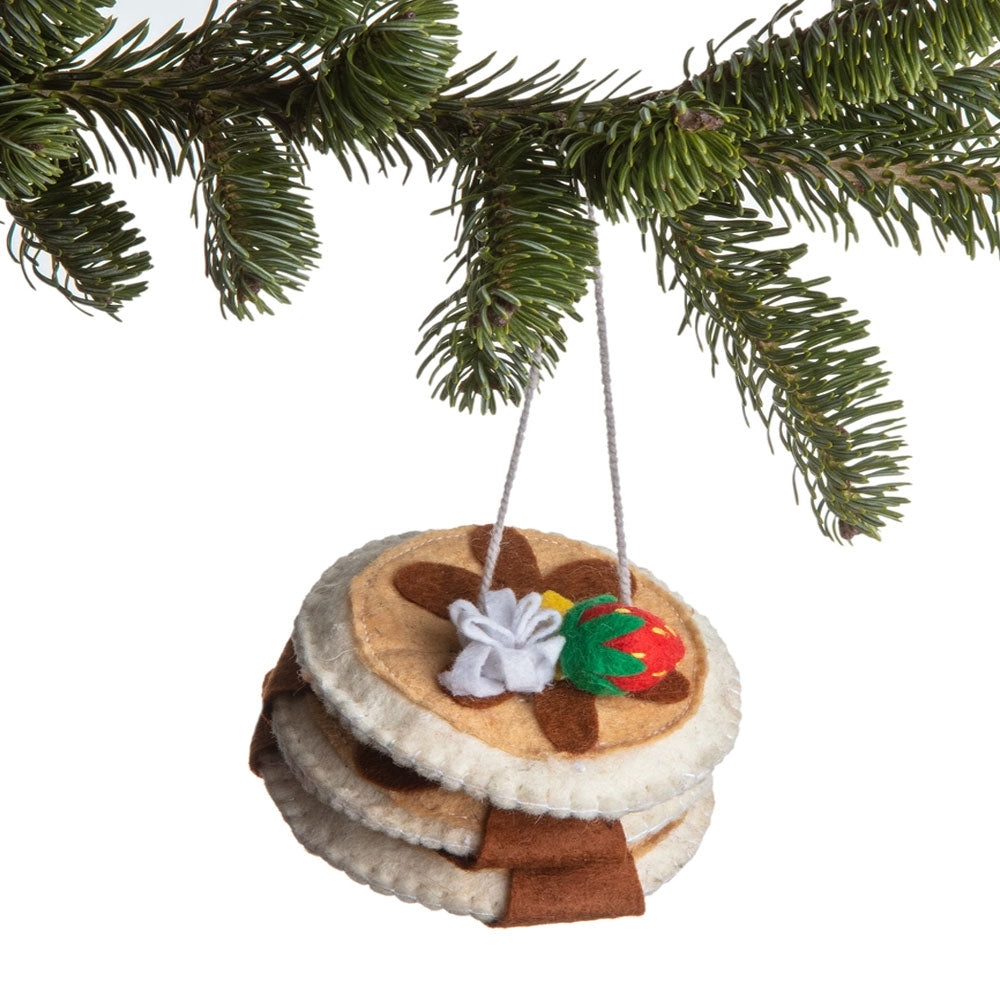 Pancake Stack Felt Ornament