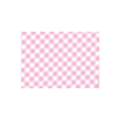 Light Pink Gingham Flat Note - Barque Gifts