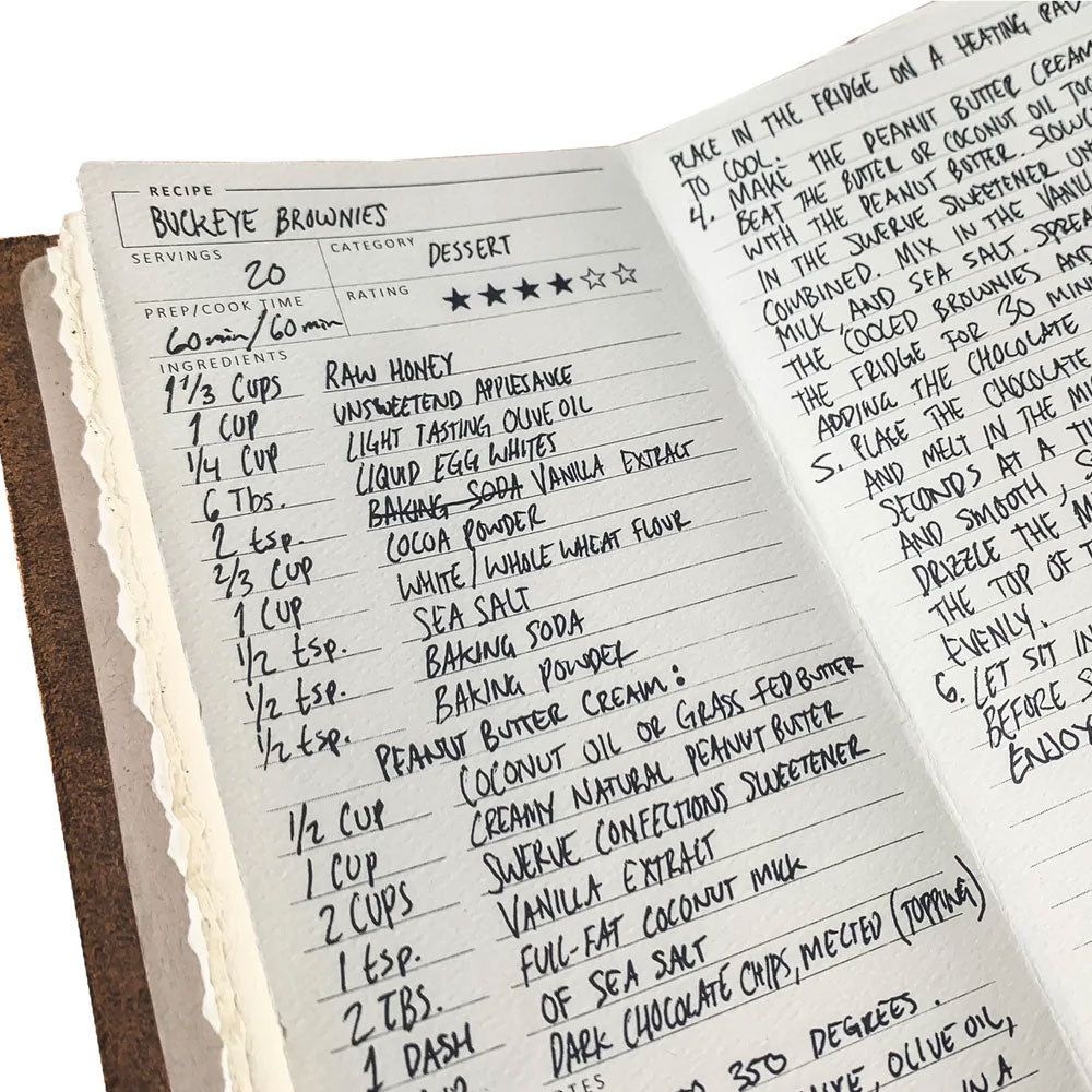 Leather Recipe Pocket Journal