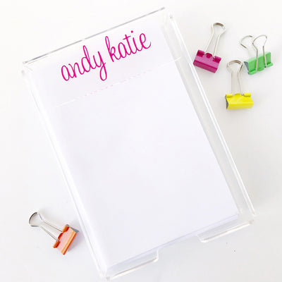 Acrylic Note Paper Holder - Barque Gifts