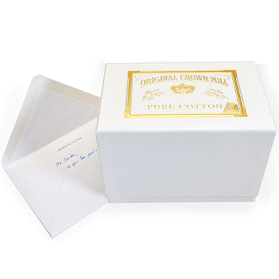 White Pure Cotton Card Box - Barque Gifts