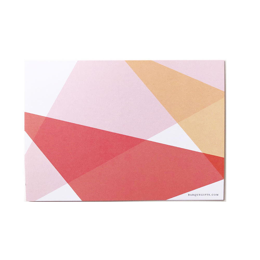 Red Color Block Flat Note - Barque Gifts