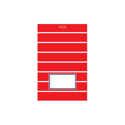 Red Stripes Folded Note - Barque Gifts