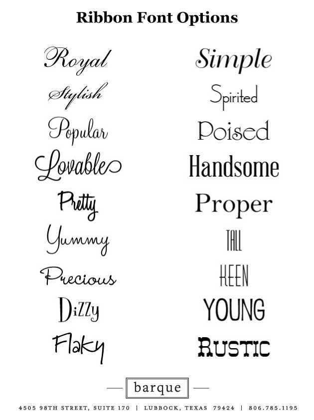 Custom Ribbon - Barque Gifts