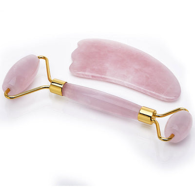 rose quartz facial roller and gua sha tool on barquegifts.com