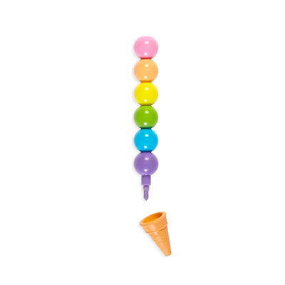 Ice Cream Scoops Stacking Crayons - Barque Gifts