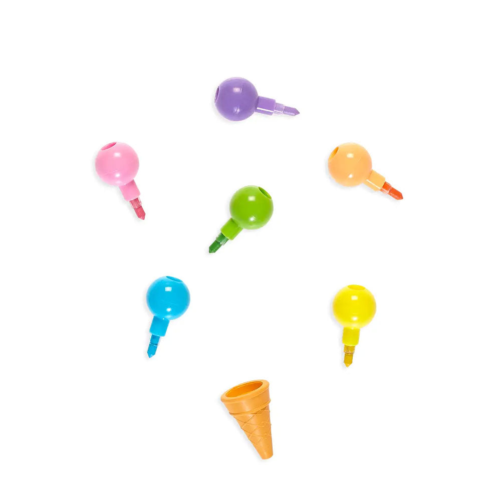 Ice Cream Scoops Stacking Crayons - Barque Gifts