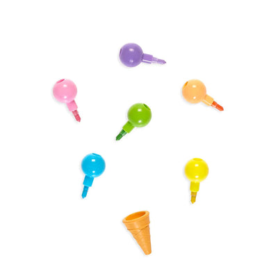 Ice Cream Scoops Stacking Crayons - Barque Gifts