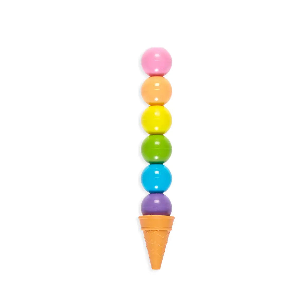 Ice Cream Scoops Stacking Crayons - Barque Gifts