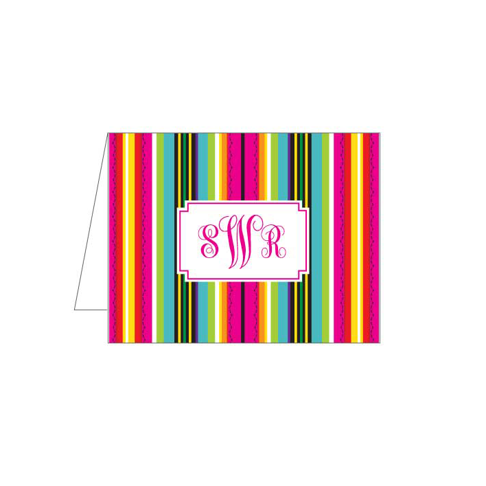 Pink Serape Folded Note - Barque Gifts