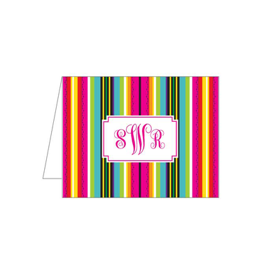 Pink Serape Folded Note - Barque Gifts