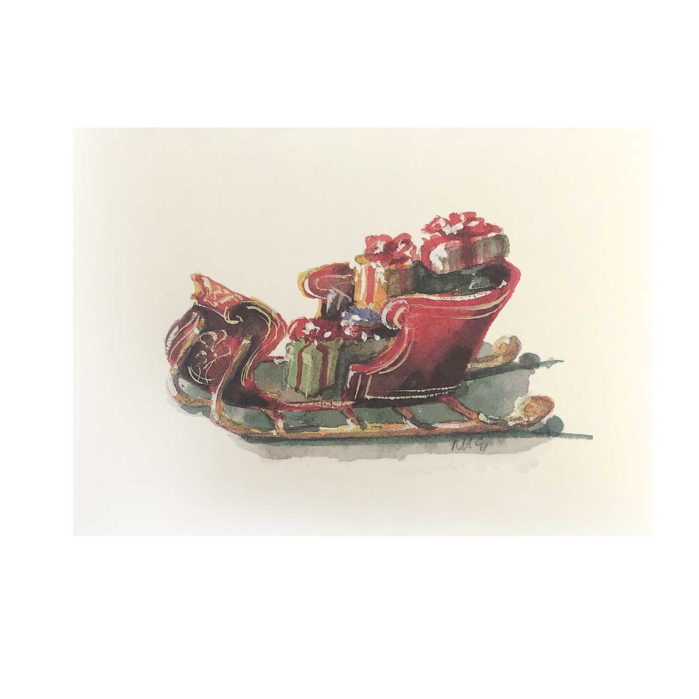 Sleigh Full Boxed Holiday Cards  (box of 10) - Barque Gifts