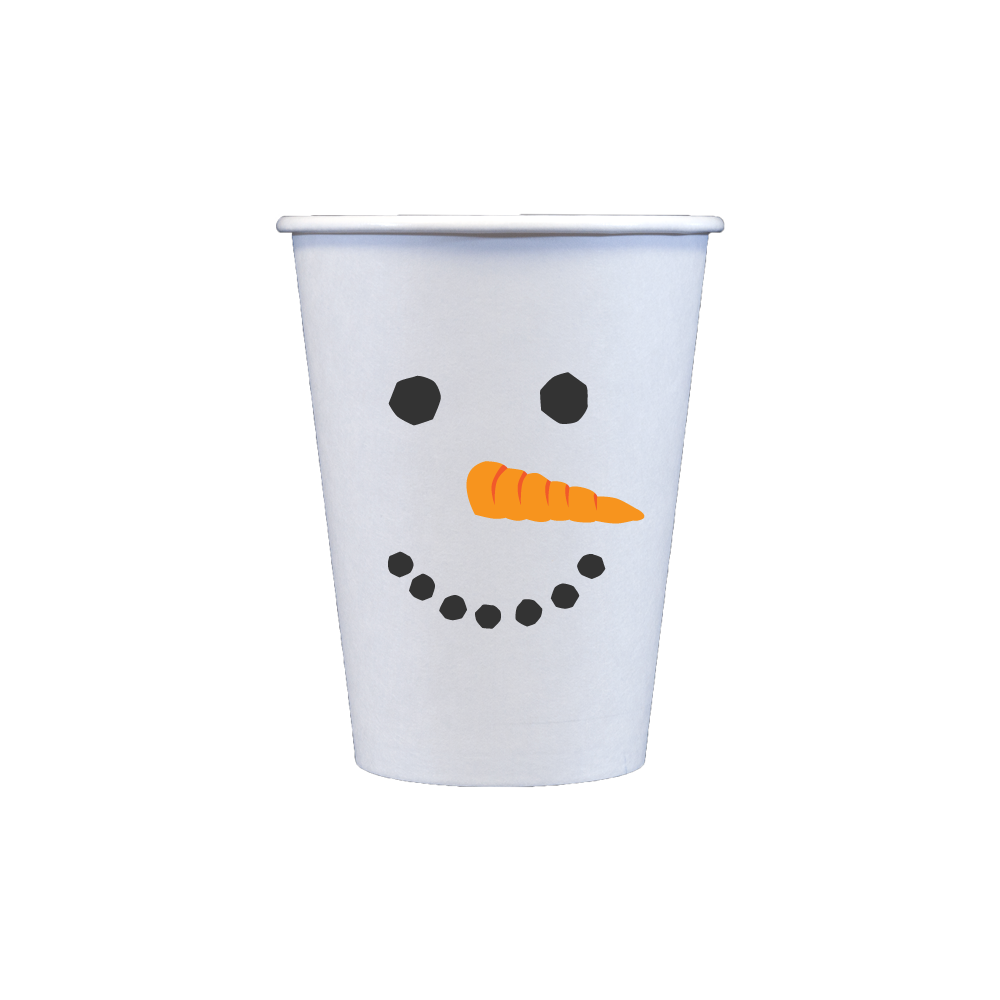 Snowman Paper Cups (12 oz) - Barque Gifts