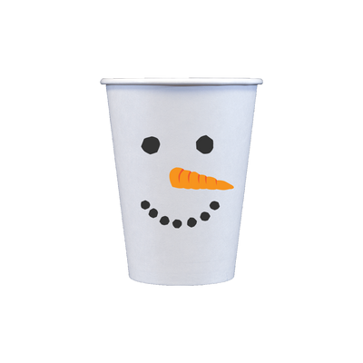 Snowman Paper Cups (12 oz) - Barque Gifts