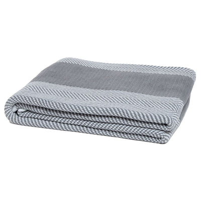 Eco Poly Herringbone Stripe Outdoor Throw