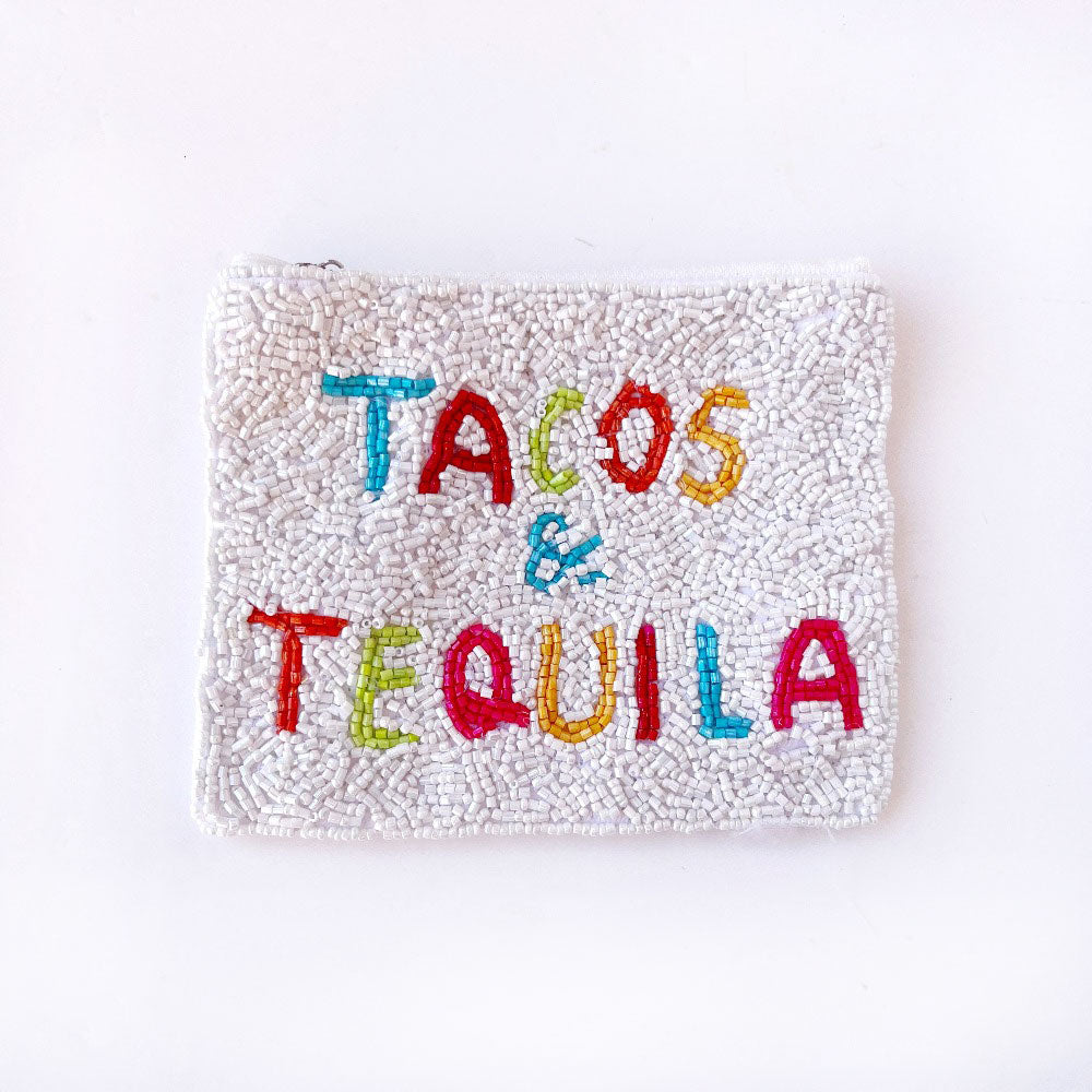 Tacos & Tequila Beaded Coin Bag