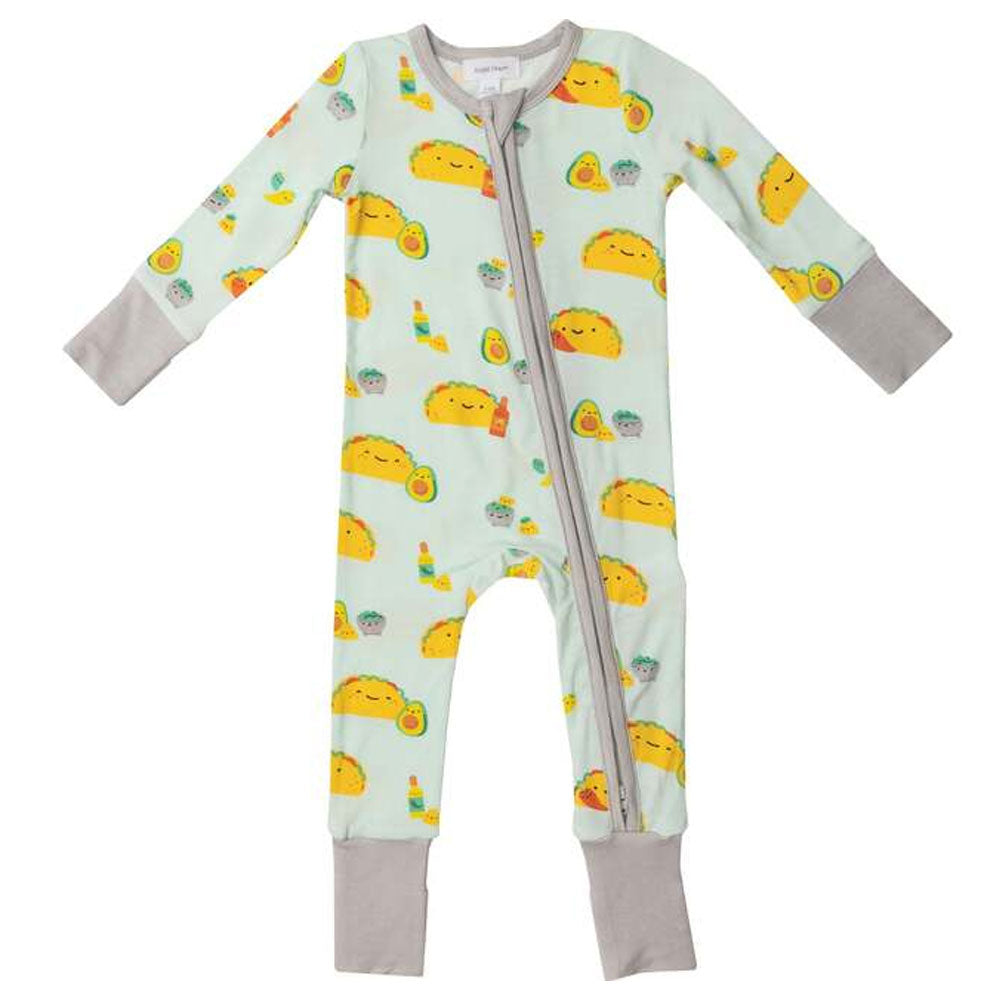 Tacos Zipper Romper (Blue)