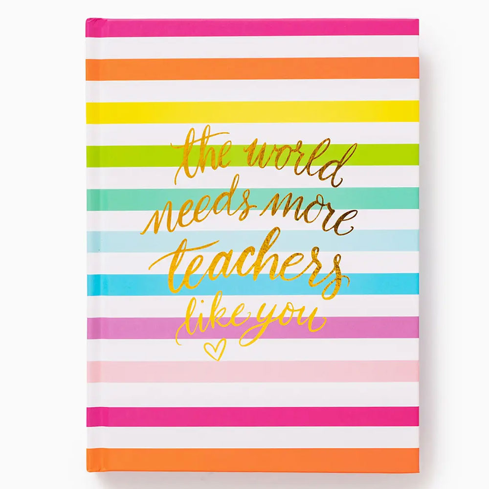 Rainbow Stripe Teacher Notebook