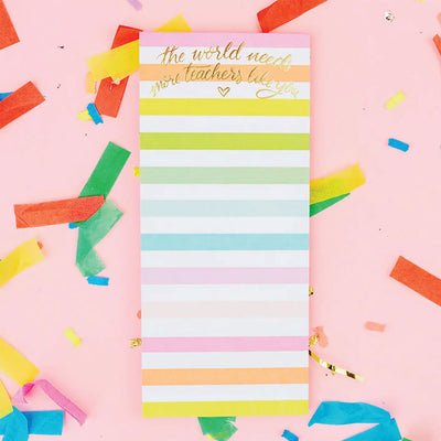 Teacher Skinny List Pad