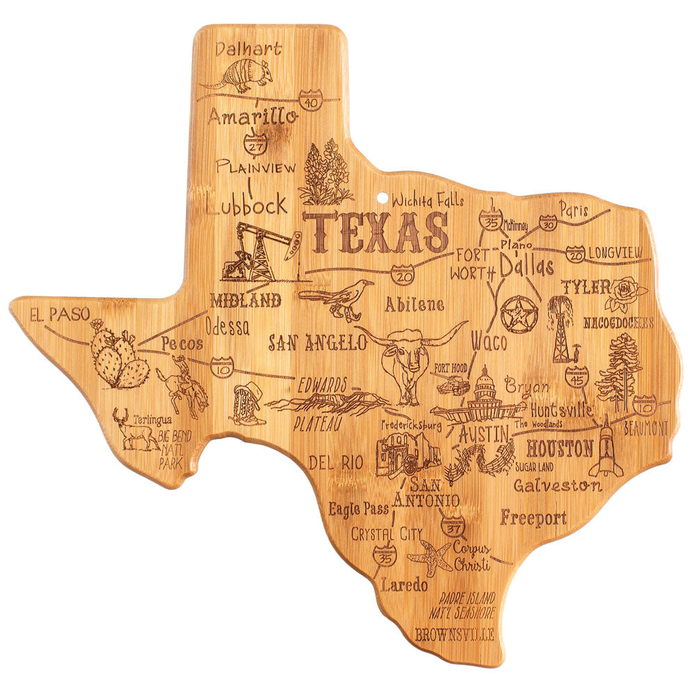 Destination Texas Bamboo Cutting Board