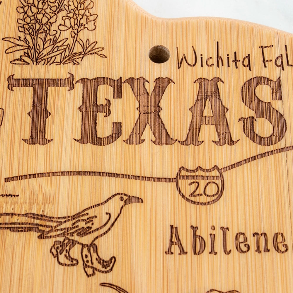 Destination Texas Bamboo Cutting Board