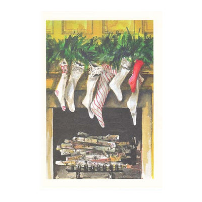Toasty Toes Boxed Holiday Cards  (box of 10) - Barque Gifts