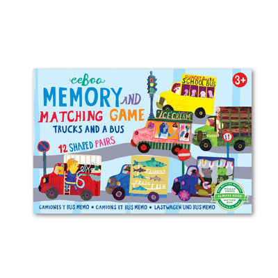 trucks and a bus matching game on barquegifts.com