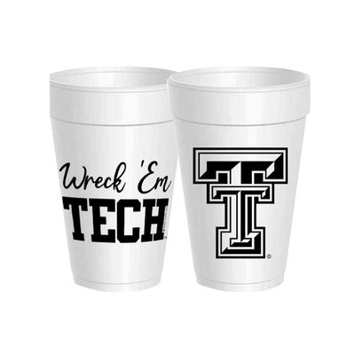 wreck 'em TECH foam cups on barquegifts.com